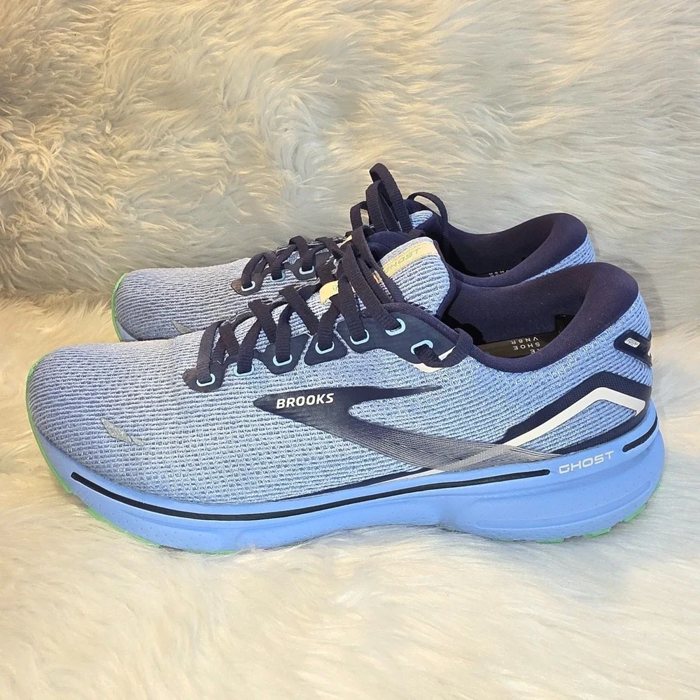 Women's Running Shoes - Size 11.5 - Brooks Ghost 15 — Vista Blue/Peacoat - 12038